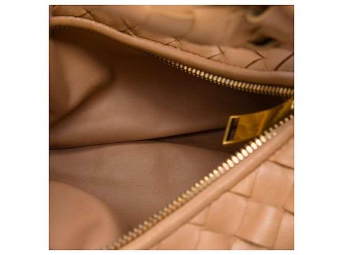 Bottega Veneta Mini Jodie in Nappa Intrecciato Marrone Marrone chiaro - vista 4