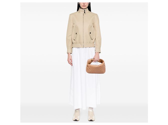 Bottega Veneta Mini Jodie in Nappa Intrecciato Marrone Marrone chiaro - vista 5