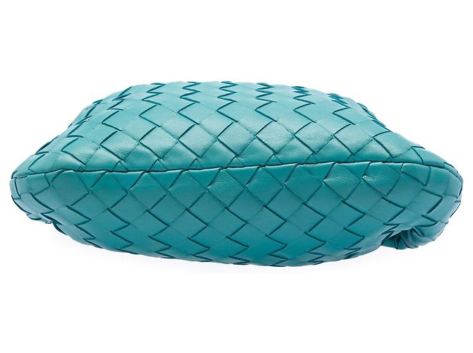Bottega Veneta Mini Jodie in Nappa Intrecciato Blu Turchese - vista 3