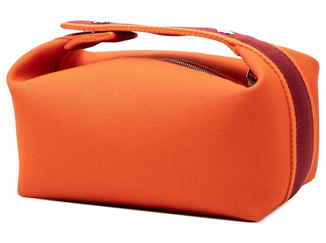 Custodia Hermès Orange Small Toile Bride A Brac Arancione - vista 2