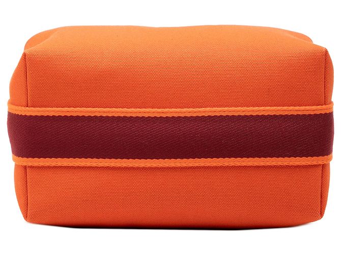 Custodia Hermès Orange Small Toile Bride A Brac Arancione - vista 3
