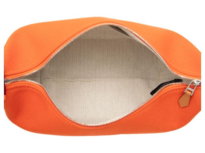 Custodia Hermès Orange Small Toile Bride A Brac Arancione - vista 4