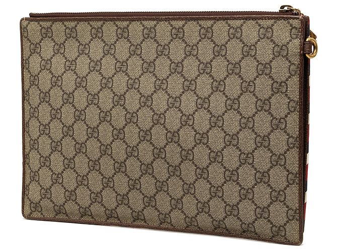 Clutch Gucci Beige GG Supreme Courrier - vista 2