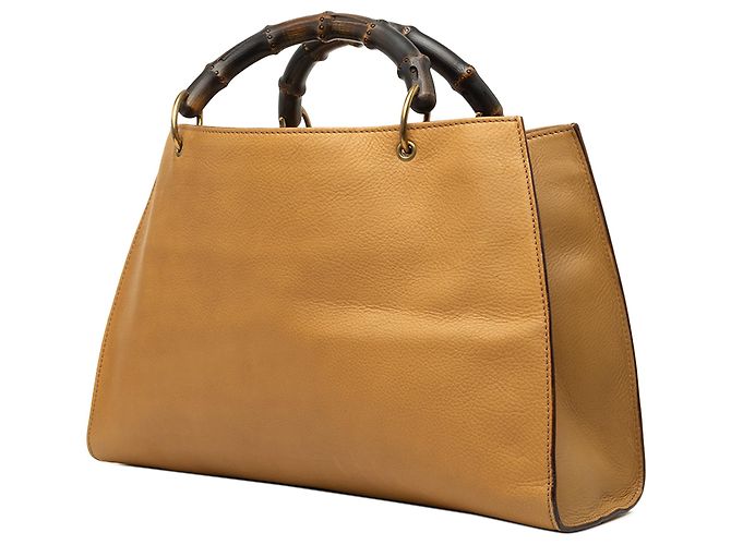 Bamboo Borsa a mano Gucci in vitello marrone con bambù Marrone chiaro - vista 2