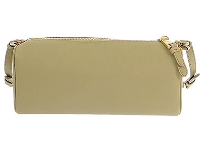 Prada Schultertasche Pouch aus braunem Kalbsleder Khaki - Ansicht 3