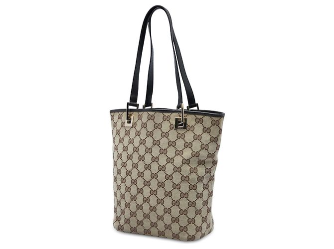 Tote Gucci in tela GG beige - vista 2
