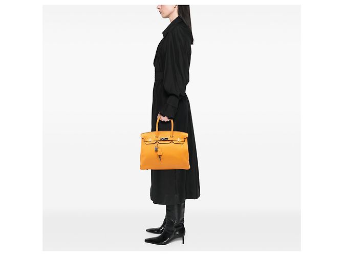 Hermès Yellow Epsom Candy Birkin Retourne 35 Amarillo Mostaza - vista 6
