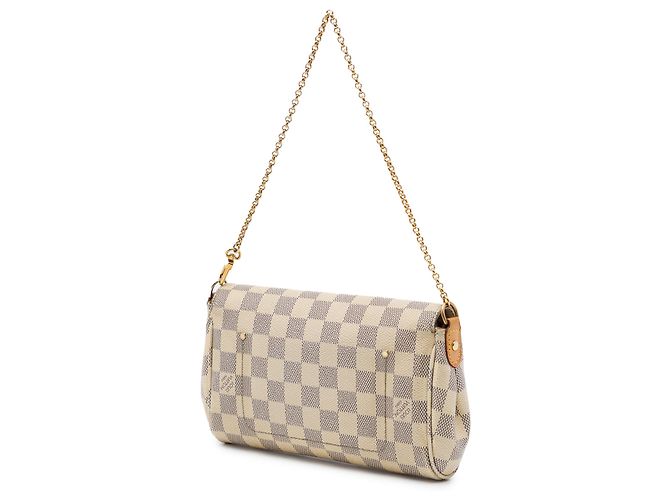 Louis Vuitton White Damier Azur Favorite PM Blanco - vista 2