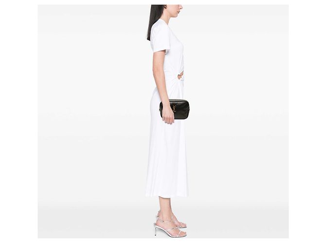 Autre Marque Saint Laurent Calypso Pouch aus gestepptem Lammleder in Schwarz - Ansicht 6