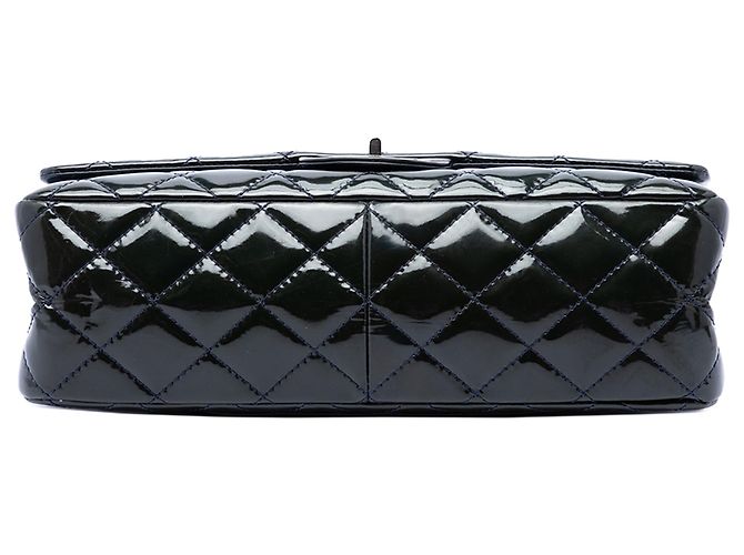 Chanel Blue Quilted Patent Reissue 2.55 Double Flap 227 Blau Marineblau - Ansicht 3