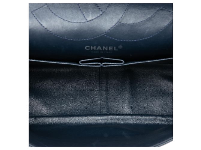 Chanel Blue Quilted Patent Reissue 2.55 Double Flap 227 Blau Marineblau - Ansicht 4