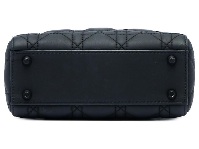 Autre Marque Dior Black Mini Ultra Matte Calfskin Cannage Lady Dior Nero - vista 3