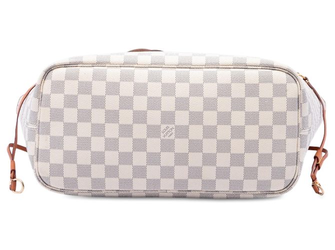 Louis Vuitton White Damier Azur Neverfull MM Blanco - vista 3