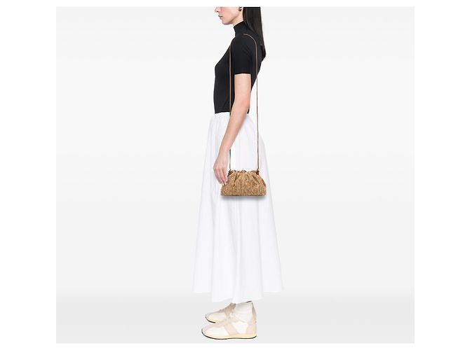 Bottega Veneta Brown Cork The Mini Pouch Crossbody Marrone - vista 6