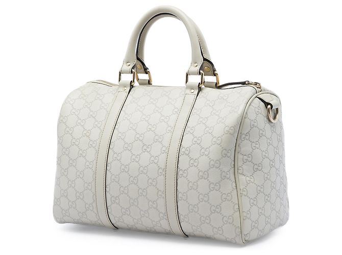 Bolsa Boston Gucci White Medium Guccissima Joy Branco - vista 2
