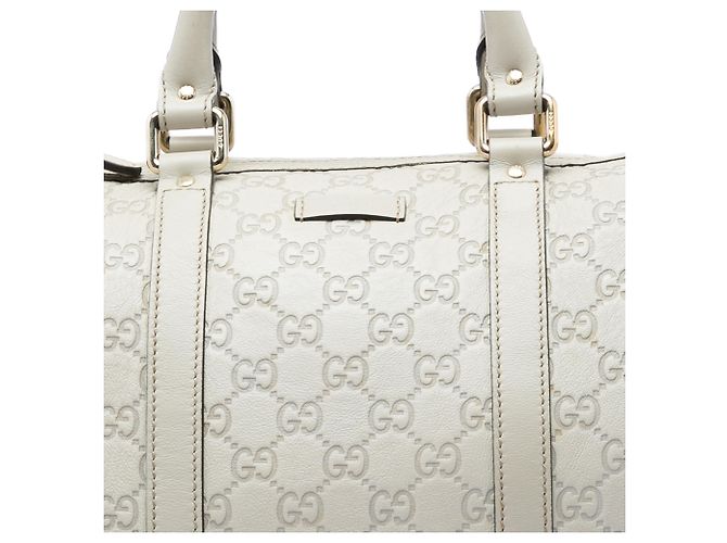 Bolsa Boston Gucci White Medium Guccissima Joy Branco - vista 5