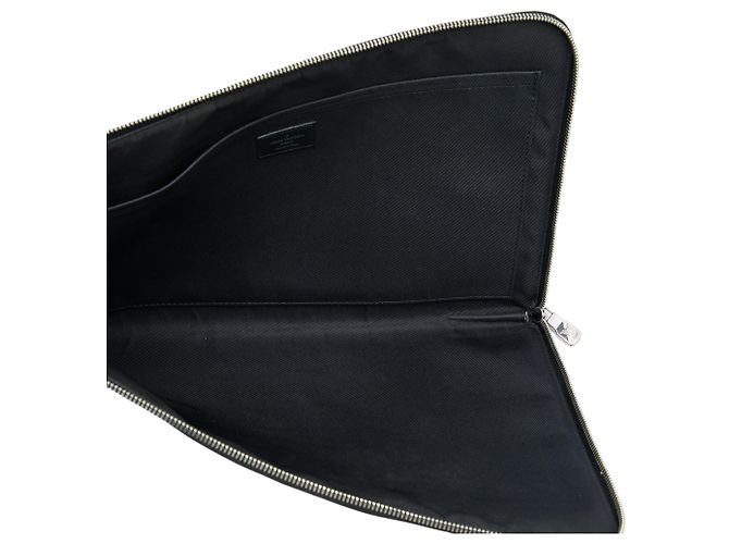 Louis Vuitton Black Damier Graphite Pochette Jour GM Negro - vista 4