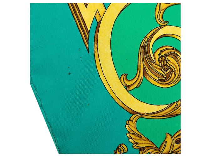 Lenço de seda Hermès Blue Les Tuileries 90 Azul Turquesa - vista 6