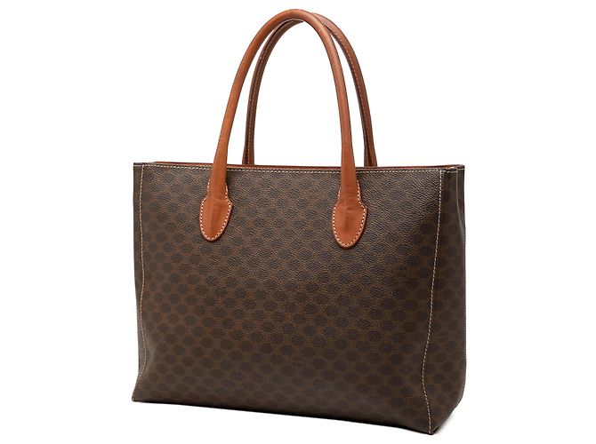 Céline Celine Brown Macadam Coated Canvas Tote - view 2