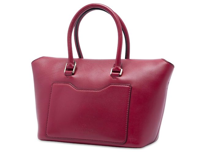Borsa Valentino Rockstud Demilune in pelle rossa Rosso Bordò - vista 2