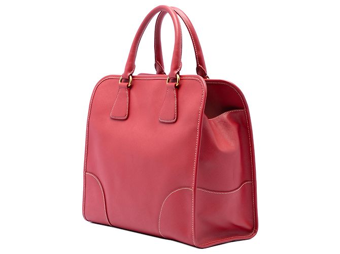 Bolso Shopping Prada Red Saffiano Lux Roja - vista 2