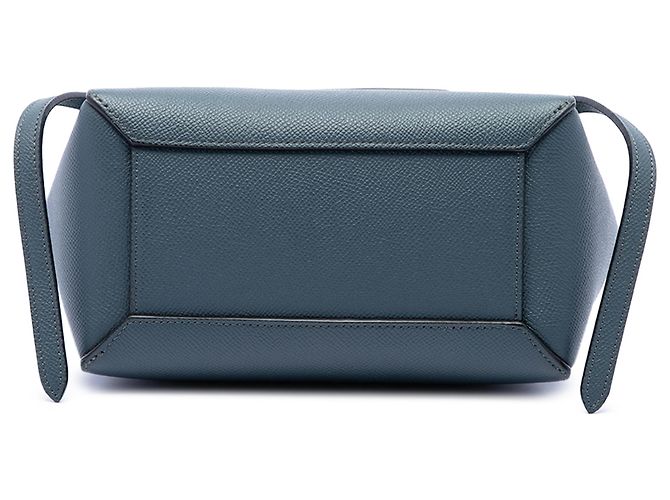 Belt Bag Céline Borsa Cintura Celine Nano in Pelle di Vitello Grana Blu - vista 3