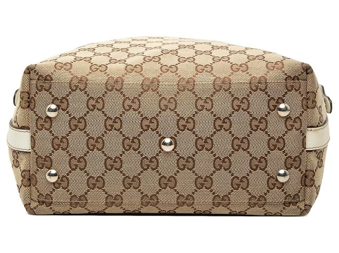 Borsa Tote Gucci Beige GG Canvas Web Match Ball - vista 3