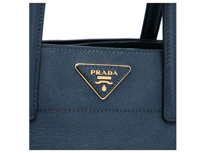 Saco Tote Prada Blue Saffiano Soft Triple Pocket Azul Azul marinho - vista 5
