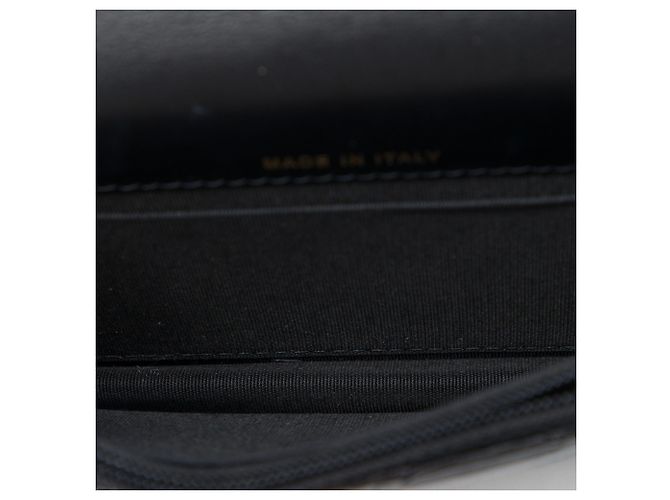 Clutch Chanel in pelle di agnello matelassé nera con Maxi Pearls e catena Nero - vista 4