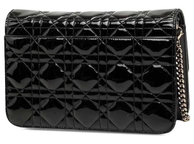 Autre Marque Borsa a tracolla Miss Dior Promenade in vernice nera Cannage Dior Nero - vista 2