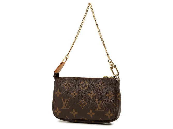 Louis Vuitton Brown Monogram Mini Pochette Accessoires Marrone - vista 2