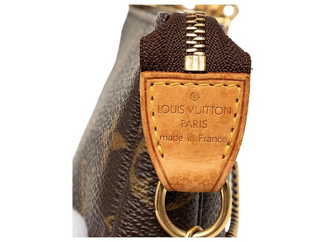 Louis Vuitton Brown Monogram Mini Pochette Accessoires Marrone - vista 4