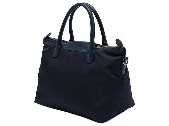 Borsa Prada in Tessuto con rifiniture in Saffiano blu Blu navy - vista 2