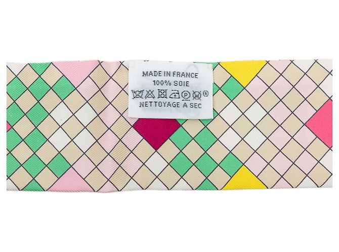 Hermès Pink Colliers De Chiens Remix Twilly Silk Scarf - Ansicht 4