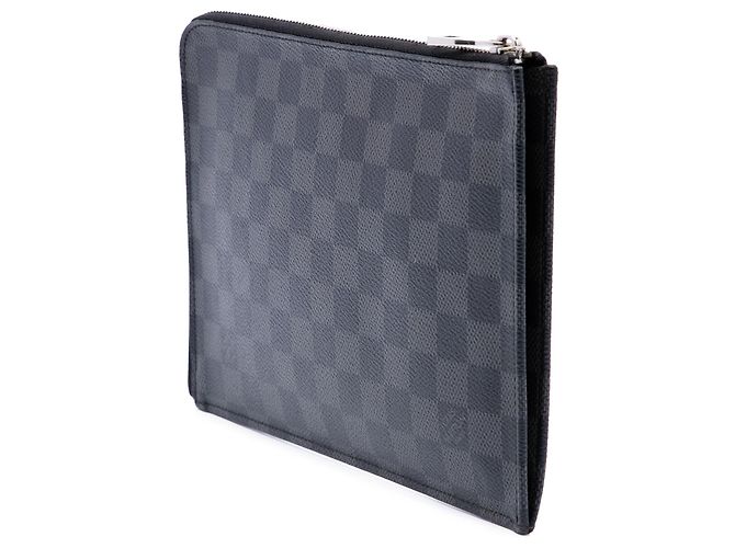 Louis Vuitton Black Damier Graphite Pochette Jour PM Nero - vista 2