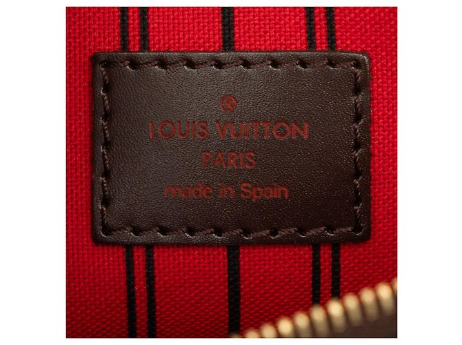 Pouch Louis Vuitton Brown Damier Ebene Neverfull MM Marrone - vista 5