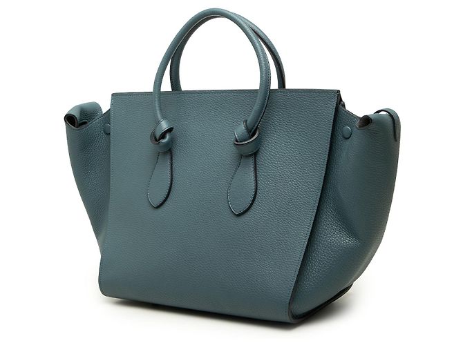 Céline Celine Blue Small Grained Calfskin Tie Knot Tote Blau - Ansicht 2