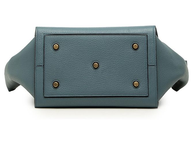 Céline Celine Blue Small Grained Calfskin Tie Knot Tote Blau - Ansicht 3