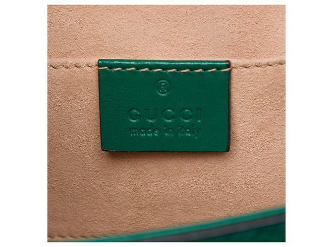 Gucci Green Small Guccissima Padlock Crossbody Verde - vista 5