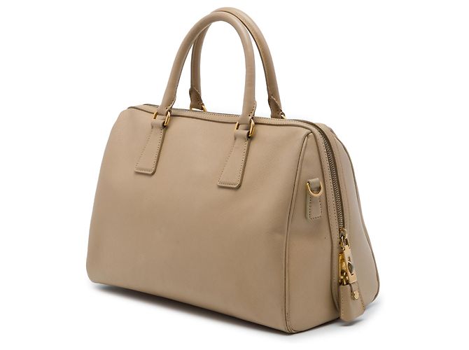 Borsa Bowler Convertibile Prada Beige Saffiano Lux - vista 2