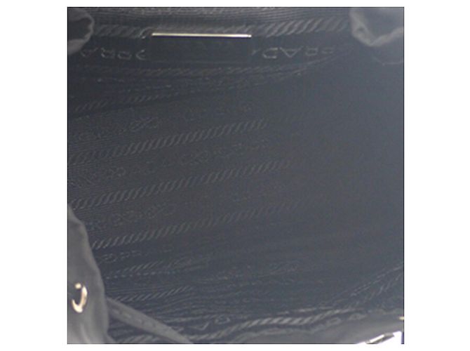 Prada Black Mini Saffiano Trimmed Tessuto Drawstring Vela Backpack - view 4