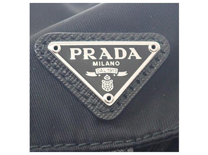 Prada Black Mini Saffiano Trimmed Tessuto Drawstring Vela Backpack - view 5