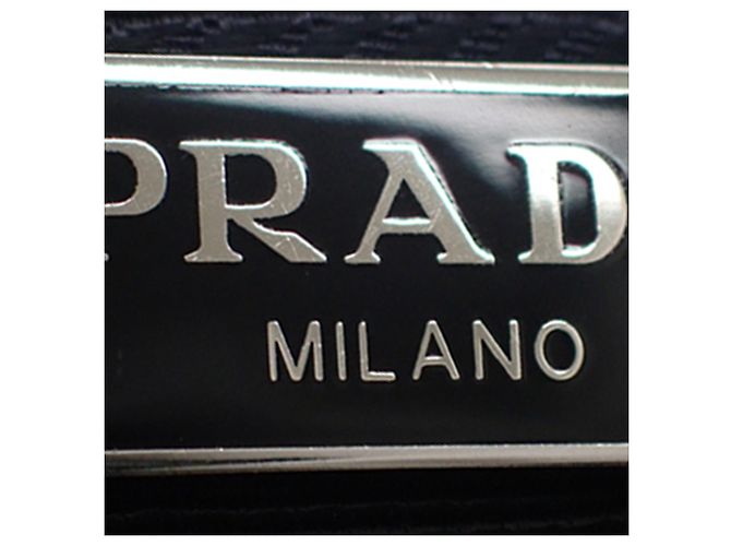 Prada Black Mini Saffiano Trimmed Tessuto Drawstring Vela Backpack - view 6