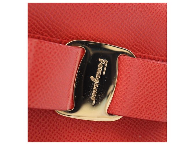 Borsa a tracolla Salvatore Ferragamo Vara Ribbon Rosso - vista 6