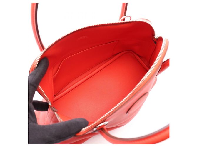Hermès Hermes Bolide 27 Handbag in Rouge Tomato Red - view 3