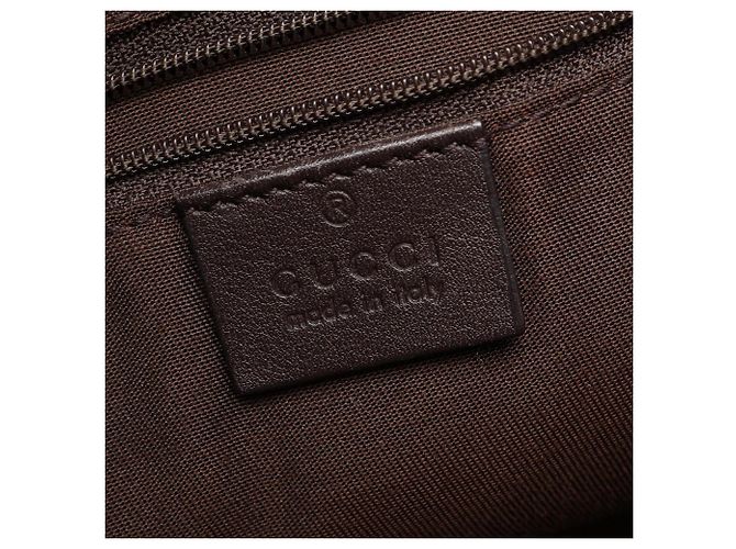 Borsa a tracolla Gucci in tela GG e pelle Marrone Beige - vista 4