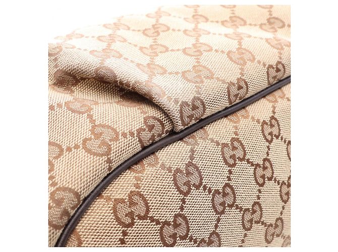 Borsa a tracolla Gucci in tela GG e pelle Marrone Beige - vista 7