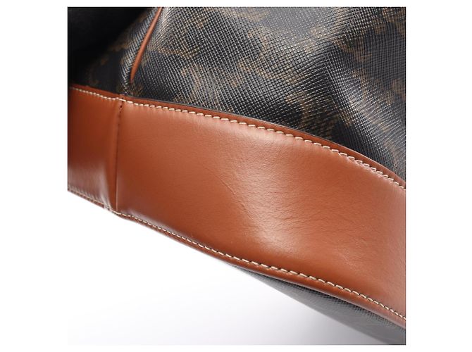 Céline Celine Triomphe Medium Bucket Shoulder Bag Brown - view 13