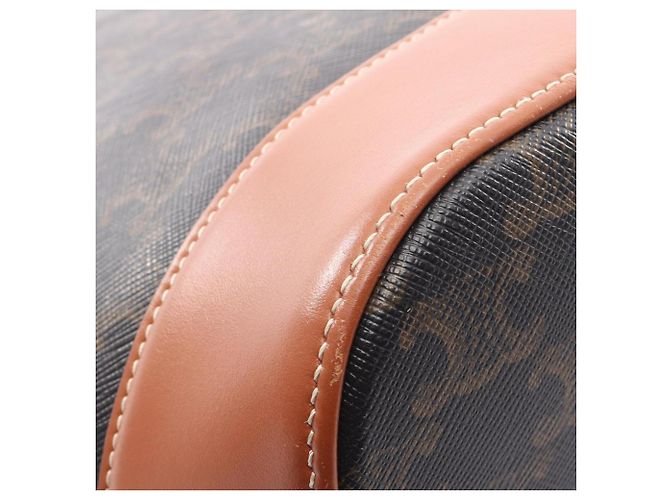 Céline Celine Triomphe Medium Bucket Shoulder Bag Brown - view 5