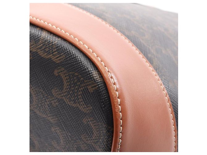 Céline Celine Triomphe Medium Bucket Shoulder Bag Brown - view 6